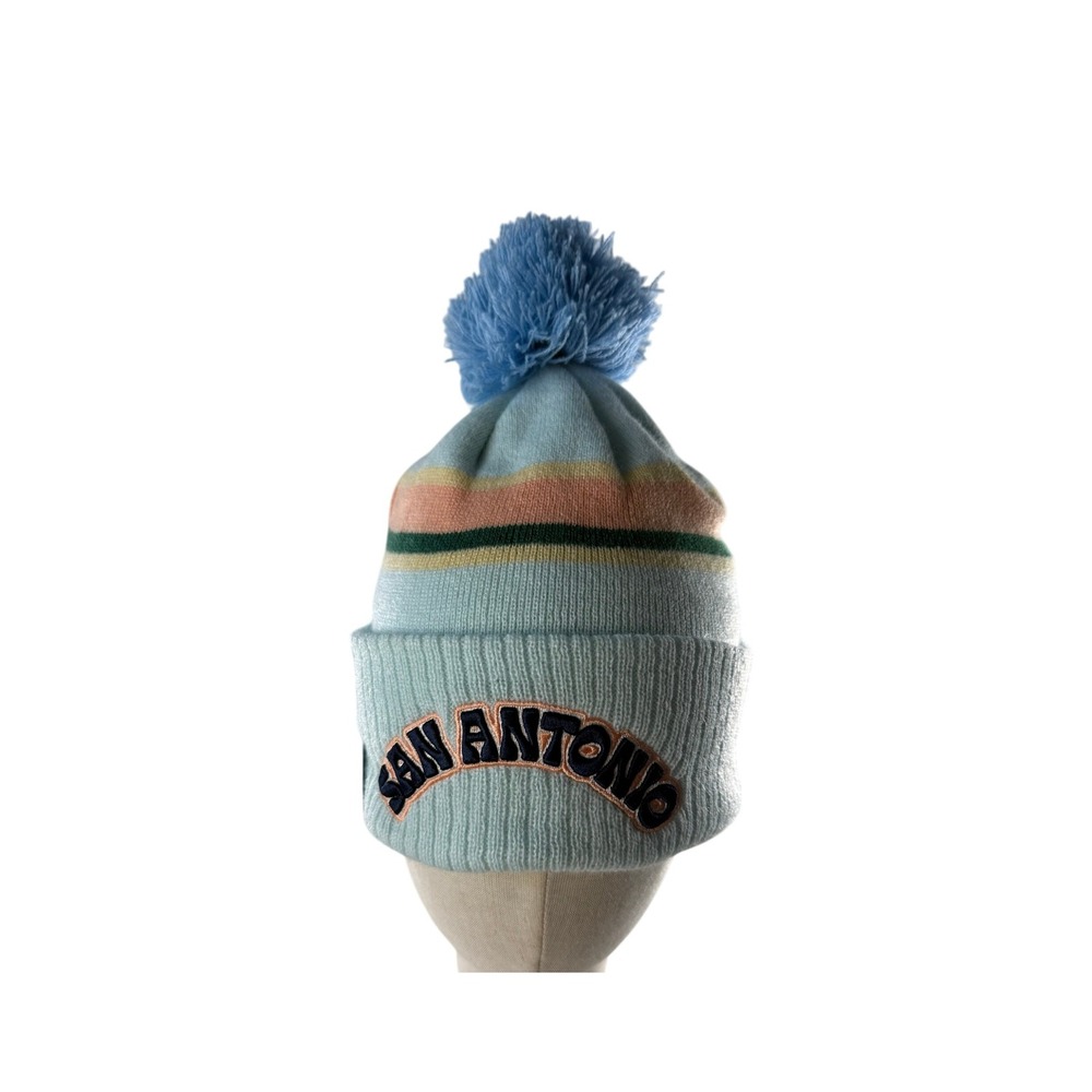 New Era New Era San Antonio Spurs NBA Pom Knit Hat Youth/Womens One Size NEW